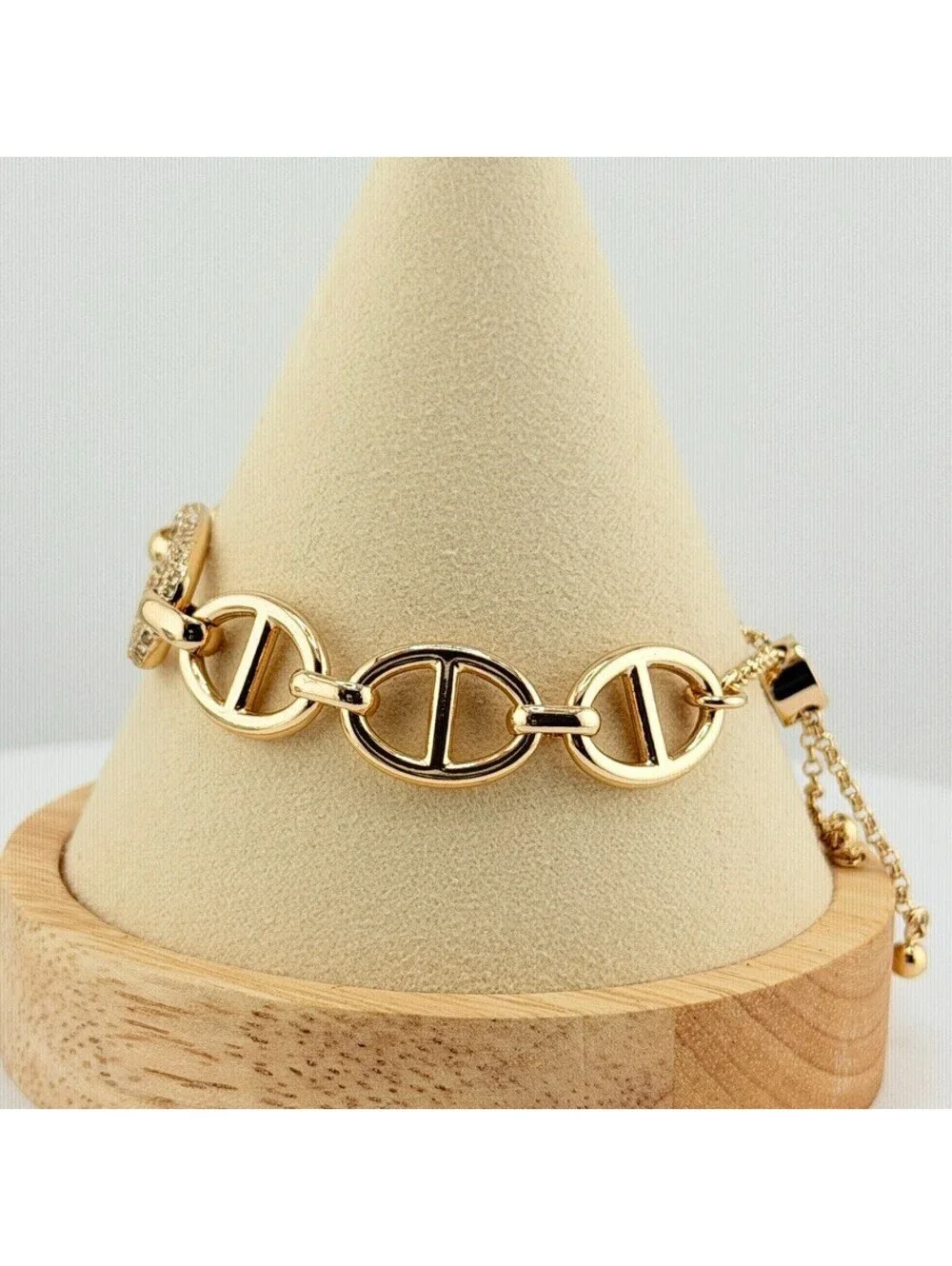 Bomb Party Individual Stacks Bolo Style Pulley Bracelet - Yellow Gold